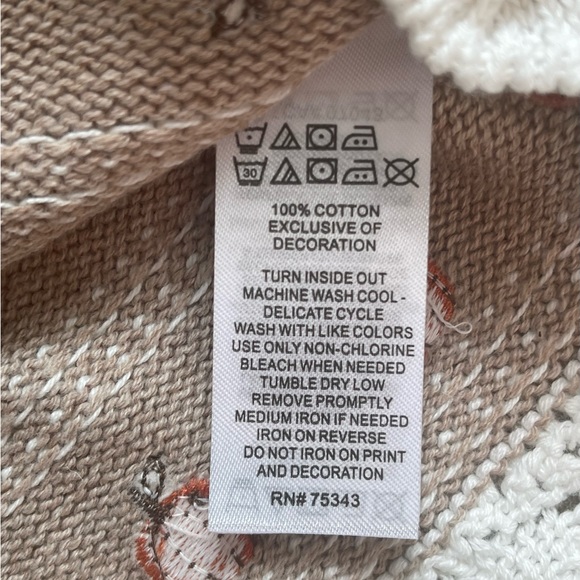 NWOT Max Studio Knit Cotton Pumpkin Fall Sweater - Picture 4 of 5